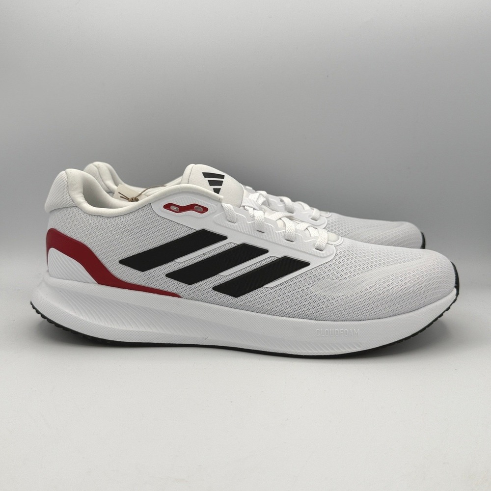 Adidas Runfalcon 5 Shoes Men Size 12 White Black Running IE8818